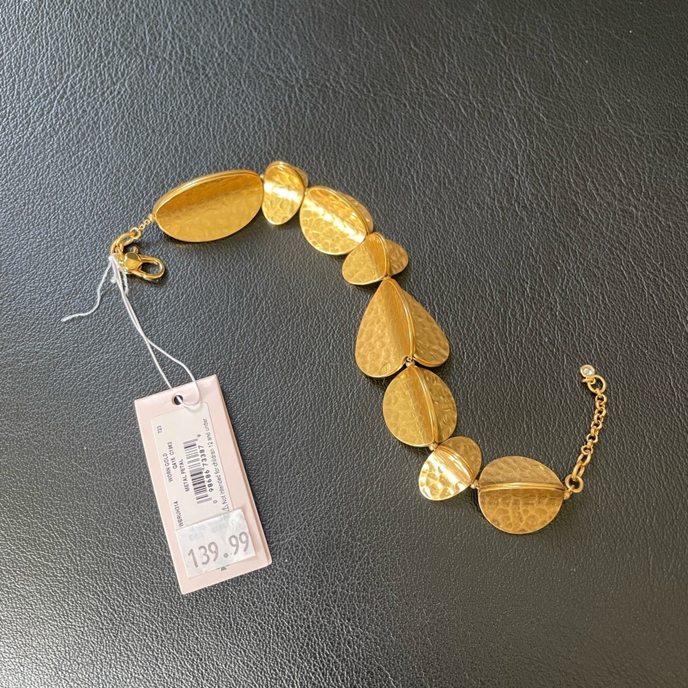 NWT kate spade Gold Metal Petal Bracelet